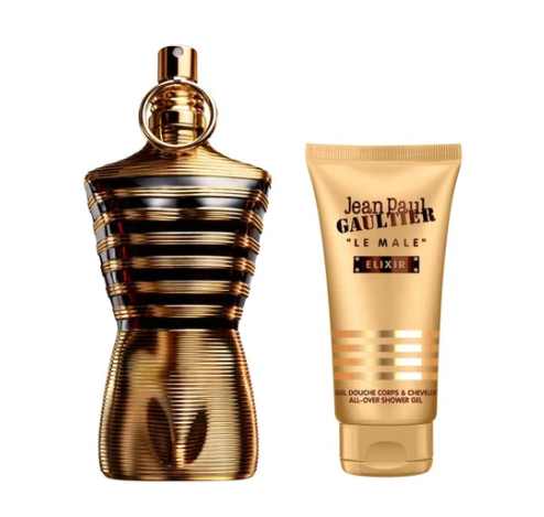 Jean Paul Gaultier Le Male Elixir Geschenkset – 125ml Parfum + 75ml Douchegel – Herenparfum